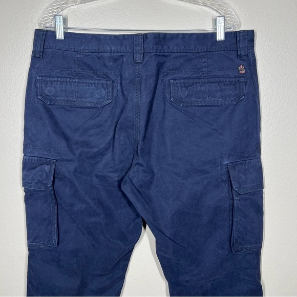 Incotex Mens Navy Blue Slim Fit Cargo Slacks Pants 100% Cotton Size 38 Waist - Picture 10 of 11
